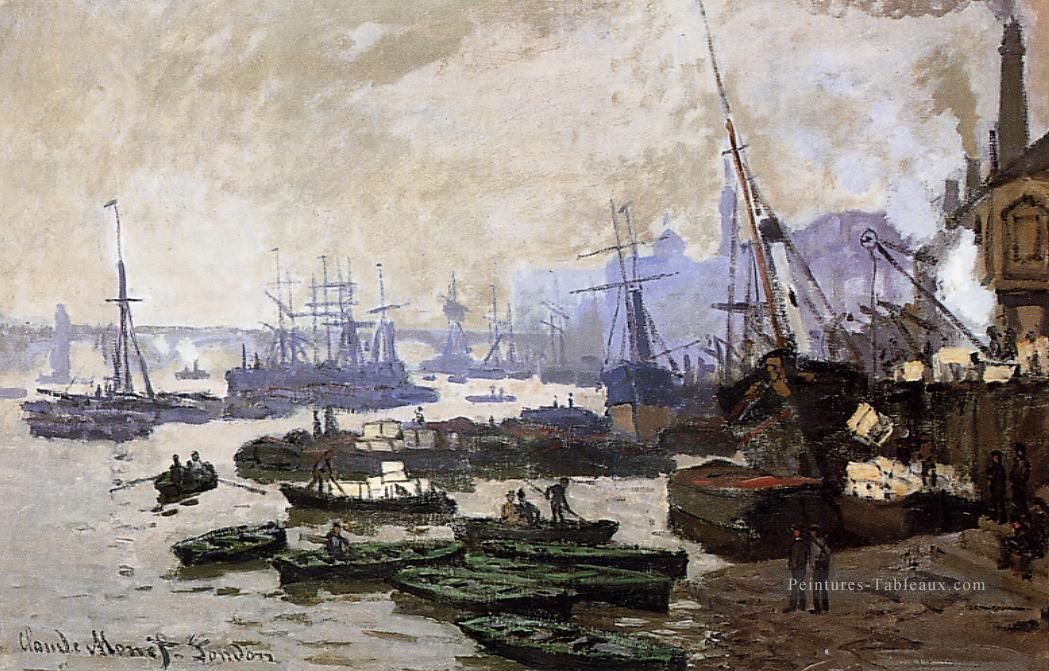 Bateaux dans le port de Londres Claude Monet Peintures à l'huile